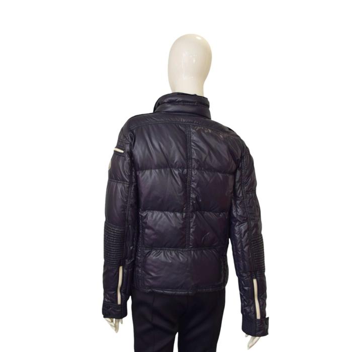 MONCLER Berriat Giubbotto dark blue puffer lightweight down feather jacket sz 3