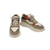 Makris Multicolor Leather & Suede Inner Platform Sneakers Trainers Shoes 39