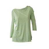 Tory Burch Green Stripes Silk & Cotton Top 3/4 Sleeves Blouse size S