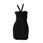 DSquared2 D2 V Straps Black Mini Balloon Dress size 40 w. inner bustier