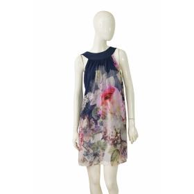 Ted Baker Blue &amp; Floral Sleeveless Mini Short Length Dress size 2