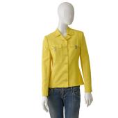 Versace Jeans Couture Yellow Medusa Head Jacket Mini Skirt Set Suit Size 26/ 40