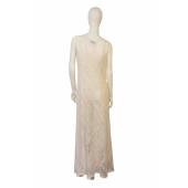 CKontova Beige Sheer Polyester Lace Sleeveless Resort Summer Dress size 2