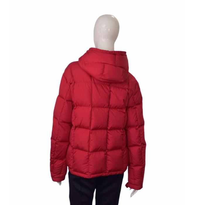 Moncler Giubbotto Red Quilted Puffer Padded Down Long Jacket Coat Parka Size 3