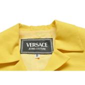 Versace Jeans Couture Yellow Medusa Head Jacket Mini Skirt Set Suit Size 26/ 40