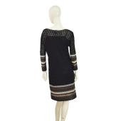 M Missoni Black knitted Striped Hemline Above knee Fit & Flare dress size 46