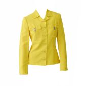 Versace Jeans Couture Yellow Medusa Head Jacket Mini Skirt Set Suit Size 26/ 40