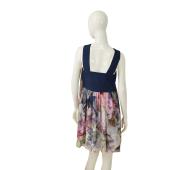 Ted Baker Blue & Floral Sleeveless Mini Short Length Dress size 2