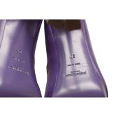 Yves Saint Laurent YSL Tribute Purple Leather Platform Heels Pumps