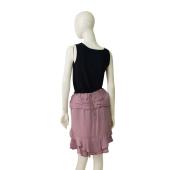 Yves Saint Laurent Dusty Pink 100% Silk Above Knee Length Layered Skirt XS