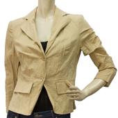 Parosh Beige Fitted Button Front Short Jacket Μ