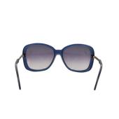 Alexander McQueen AMQ 4122 /S Blue Silver Chain Women's Sunglasses