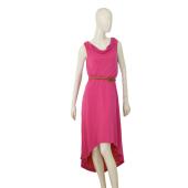 Calvin Klein Pink Fuchsia Sleeveless Asymmetric Belted Summer Dress size 2