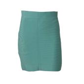 BCBG MaxAzria Turquoise Stretch Elasticated Mini Length Skirt size L, new