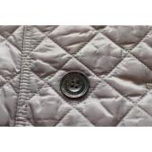 Burberry Gray Quilted Lightweight Double Breasted Trench Jacket size L