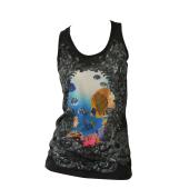 Philipp Plein Sea Creatures Fish Gray Tank Sleeveless Racer Back Top - Size L