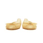 Salvatore Ferragamo Spiffy Yellow Glittery Bow Jelly Shoes Transparent size 10