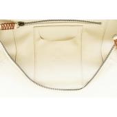 Callista Crafts white leather Top Handle braided Flap Top handbag Shoulder Bag