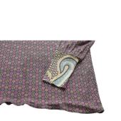 Laleh Fayaz Purple Pink Paisley  Multicolor Long Sleeve Knee Dress