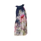 Ted Baker Blue & Floral Sleeveless Mini Short Length Dress size 2