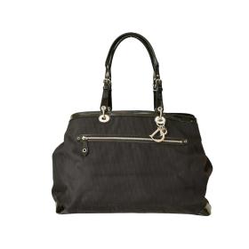 Christian Dior Oblique Jacquard &amp; Black Patent Leather Tote Weekender Overnight