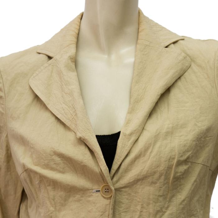 Parosh Beige Fitted Button Front Short Jacket Μ