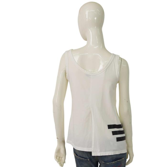 Y-3 Adidas Yohji Yamamoto White Asymmetric Tank Top size M