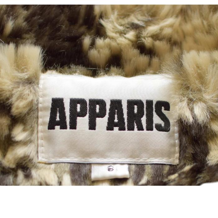 Apparis Beige Brown Faux Fur Hips Length Warm coat size S