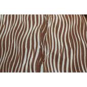 Just Cavalli Blue & Brown Zebra Pattern Fitted Long Sleeve top size 44