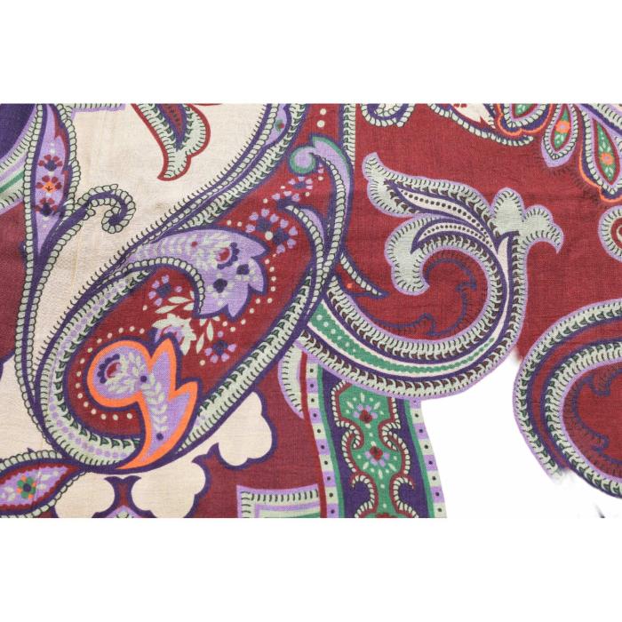 Bella Ballou Multicolor Paisley Woolen Scarf Large Pashmina Wrap Scarf Shawl