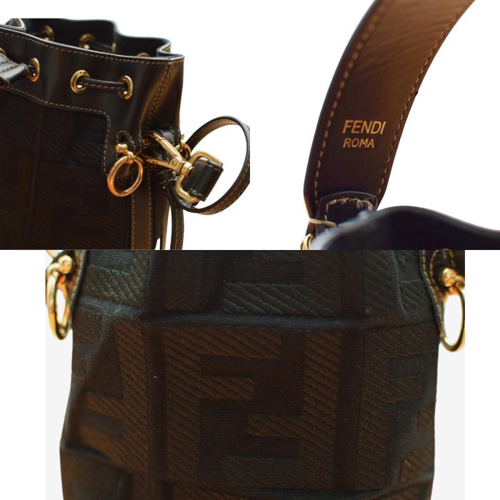 Fendi Mon Tresor Bucket Bag FF Zucca Black Mini bag Crossbody bucket