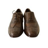 TOD's brown leather Brogues lace-up low top dress shoes size 8, EU 42 NWOTB