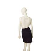 Max Studio Black Stretch Elasticated Mini Length Skirt Back Slit size M