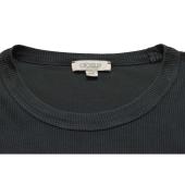 Crossley Black 100% Cotton Ribbed Long Sleeve T-shirt Top size L