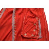 Dar Mode Red Ethnic Embroidered Cotton Long Caftan Cardi Cardigan size 2, New