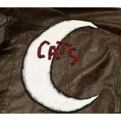 B2 Cats & Moon Back Brown leather Button Front Men Leather Jacket size S