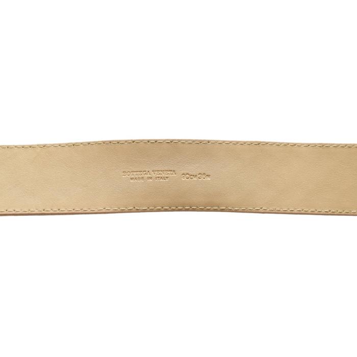 Bottega Veneta Cream Intrecciato Signature Leather Waist Belt size 90/36