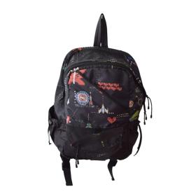 Valentino Garavani Game print black nylon cotton and leather backpack 80s theme