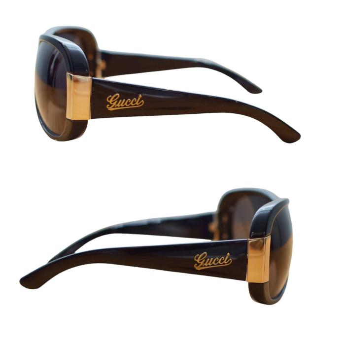 Gucci GG 3063 / S 807 BN Black Gold Tone Logo Designer Sunglasses