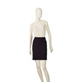 Max Studio Black Stretch Elasticated Mini Length Skirt Back Slit size M