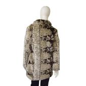 Apparis Beige Brown Faux Fur Hips Length Warm coat size S