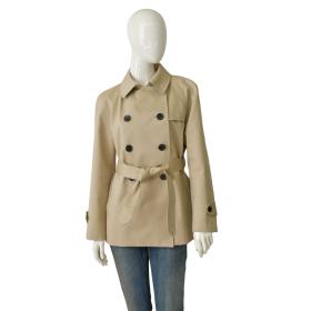 Coach Beige Belted Lightweight Cotton Raincoat Trench Coat Jacket Size M