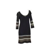 M Missoni Black knitted Striped Hemline Above knee Fit & Flare dress size 46