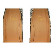 Christian Louboutin Simple Watersnake Patchwork Decollete Pumps Black/White 40.5