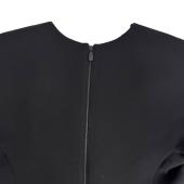 Bottega Veneta Black Short Sleeves Back Zipper 100% wool Blouse Top size 44