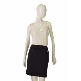 Laundry by Shelli Segal Black Mini length Pencil Polyester Skirt size 6