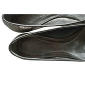 Alexander McQueen Gray Canvas Skulls Ballerinas Flat Shoes Rubber Soles size 40