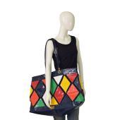 Moschino Multicolor  Harlequin Extra Large Shoulder bag Summer Beach Tote