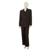 Emporio Armani Woolen Black & Dots Blazer Jacket Pants Trousers Suit Set size 48