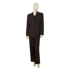 Emporio Armani Woolen Black &amp; Dots Blazer Jacket Pants Trousers Suit Set size 48